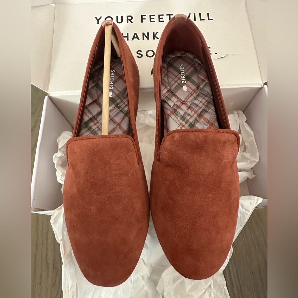 Birdies The Starling Suede Loafers Brandy Size 7 NIB